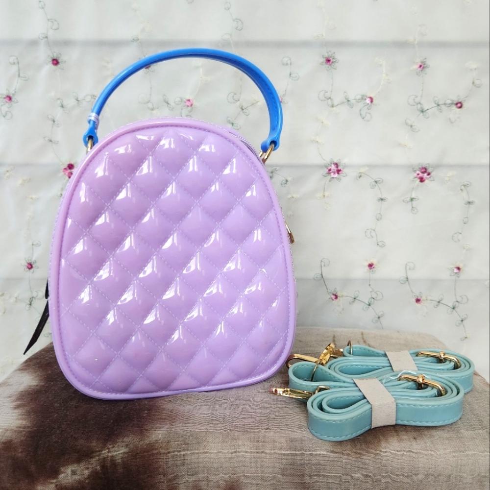 Quilted Jelly Mini Convertible Bowler Bag / Backpack - Picture 1 of 8